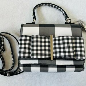 Betsey Johnson Black and White Checkered Handbag